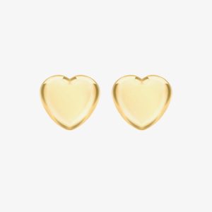 LUXE Silver Gold Plated Heart Stud Earrings 8.55.8749