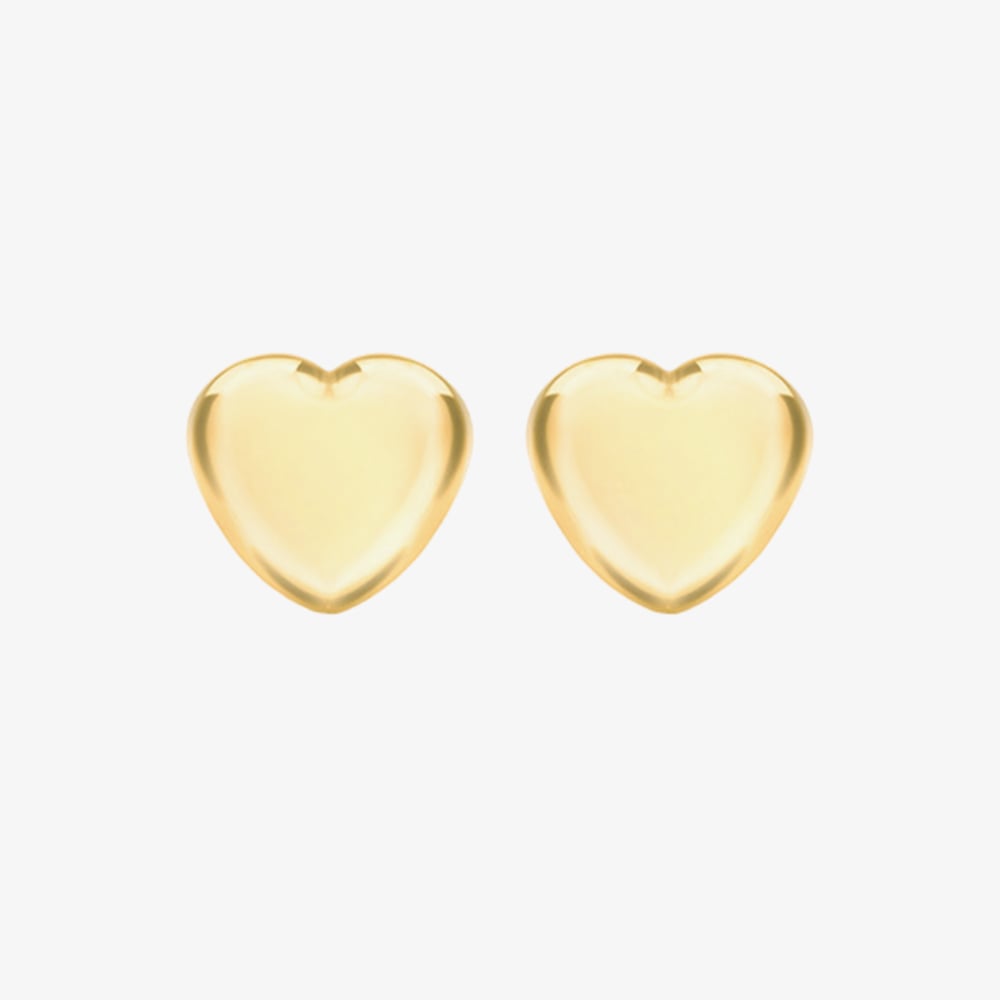 LUXE Silver Gold Plated Heart Stud Earrings 8.55.8749