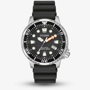 Citizen Mens Promaster Diver Black Rubber Strap Watch BN0150-28E