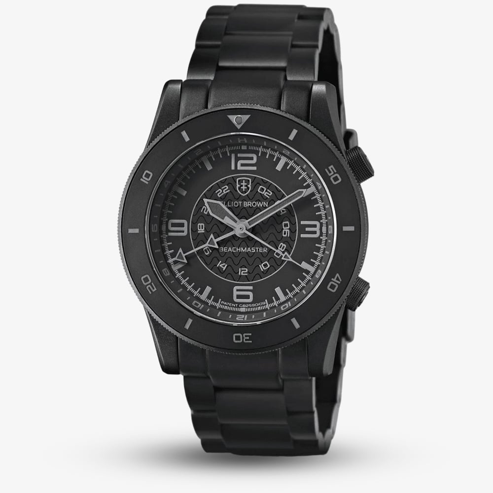 Elliot Brown Beachmaster Blackout Black & Grey GMT Watch 0H0-621-B09