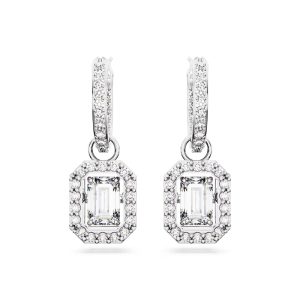 Swarovski Una White Rhodium Plated Drop Girls Earrings 5638495