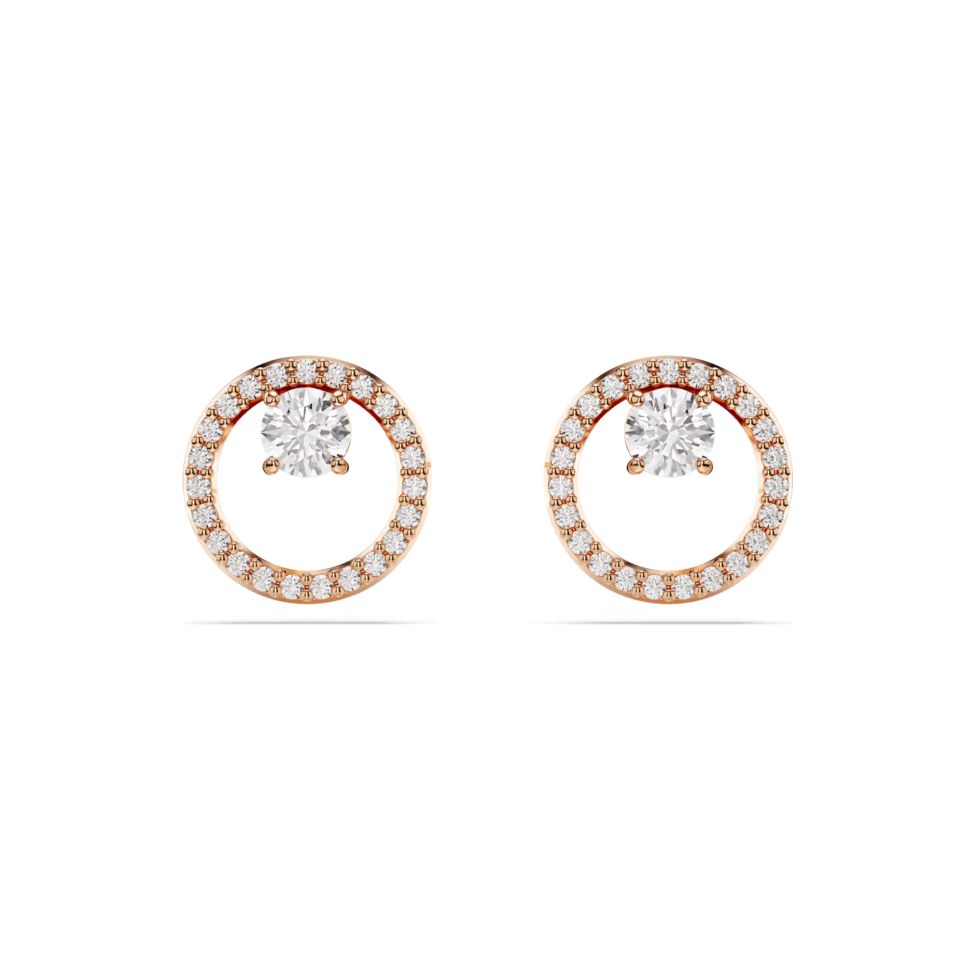 Swarovski Constella Rose Gold-Tone Plated Stud Earrings 5692263
