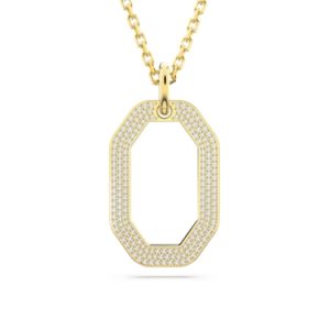 Swarovski Dextera Gold Octagon Necklace – 49.5cm