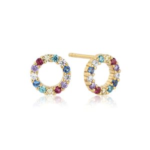 Sif Jakobs Biella Piccolo Circle Earrings SJ-E337-XCZ(YG)
