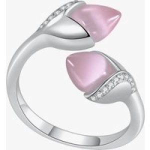 Fei Liu Magnolia Double Stone Open Ring MAG-925R-002-CEPK M