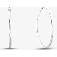 Sterling Silver 30mm x 1.5mm Hoop Earrings H244 - Image 2