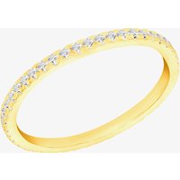 LUXE Silver Gold Plated Cubic Zirconia Full Eternity Ring 8.80.0641 O - Image 2