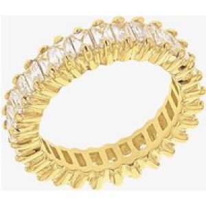LUXE Silver Gold Plated Rectangular Cubic Zirconia Full Eternity Ring 8.98.0010 L