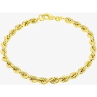 LUXE Silver Gold Plated 4mm Rope Chain Bracelet 8.22.0111 - Image 2