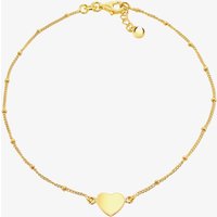 LUXE Silver Gold Plated Heart & Ball Anklet 8.23.7885 - Image 2