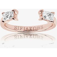 Sif Jakobs Rose Gold Plated Antella Baguette Piccolo Ring SJ-R011-CZ(RG)/56 - Image 2