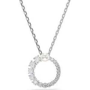 Swarovski Matrix Rhodium Plated Crystal Pearl Open Circle Pendant 5688751