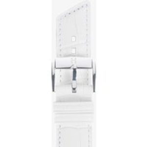 HIRSCH Princess 14mm Medium White Leather Watch Strap 02628101-2-14