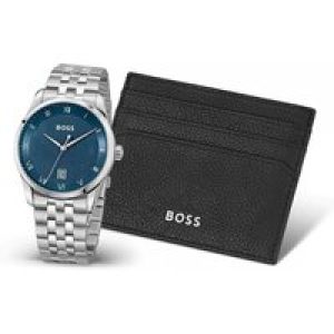 BOSS Concept 41mm Quartz Watch and Leather-based Card Holder Reward Set 1570178