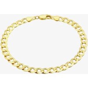 LUXE Silver Gold Plated 6.2mm Curb Chain Bracelet 8.23.7753