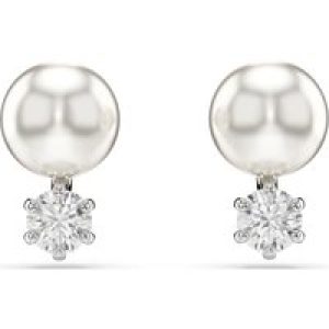 Swarovski Matrix Rhodium Plated Crystal Pearl Earrings 5694225