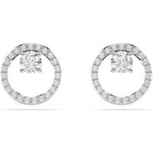Swarovski Constella Rhodium Plated Stud Earrings 5692262
