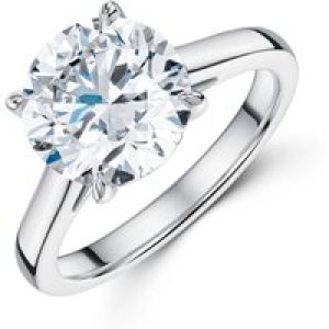 Platinum Spherical Good Lower 3.00ct Lab Grown Diamond Solitaire