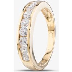 9ct Yellow Gold Cubic Zirconia Half Eternity Ring DIV125Y N