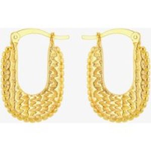 LUXE Silver Gold Plated 21.7mm Hammered Hoop Earrings 8.52.9999