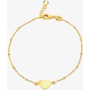 LUXE Silver Gold Plated Heart & Ball Bracelet 8.23.7882