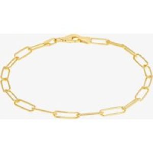 LUXE Silver Gold Plated Paperlink Chain Bracelet 8.26.0351