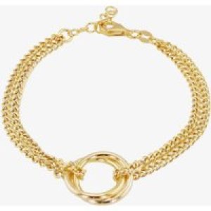 LUXE Silver Gold Plated Double Ring Bracelet 8.29.0031