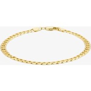LUXE Silver Gold Plated 4.8mm Curb Chain Bracelet 8.23.7743