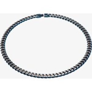 Unique Stainless Steel Matte Blue Curb Chain Necklace LAK-130/50CM