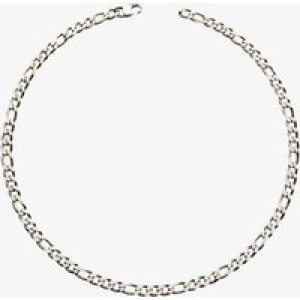 Unique Stainless Steel Matte Polished Figaro Chain Necklace LAK-182/50CM