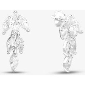 Sterling Silver Cubic Zirconia Marquise Dropper Earrings E5674C