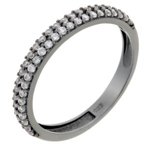 Orphelia Womens Ladies Embellished 925 Sterling Ring – Silver, Size: Q – Size Q