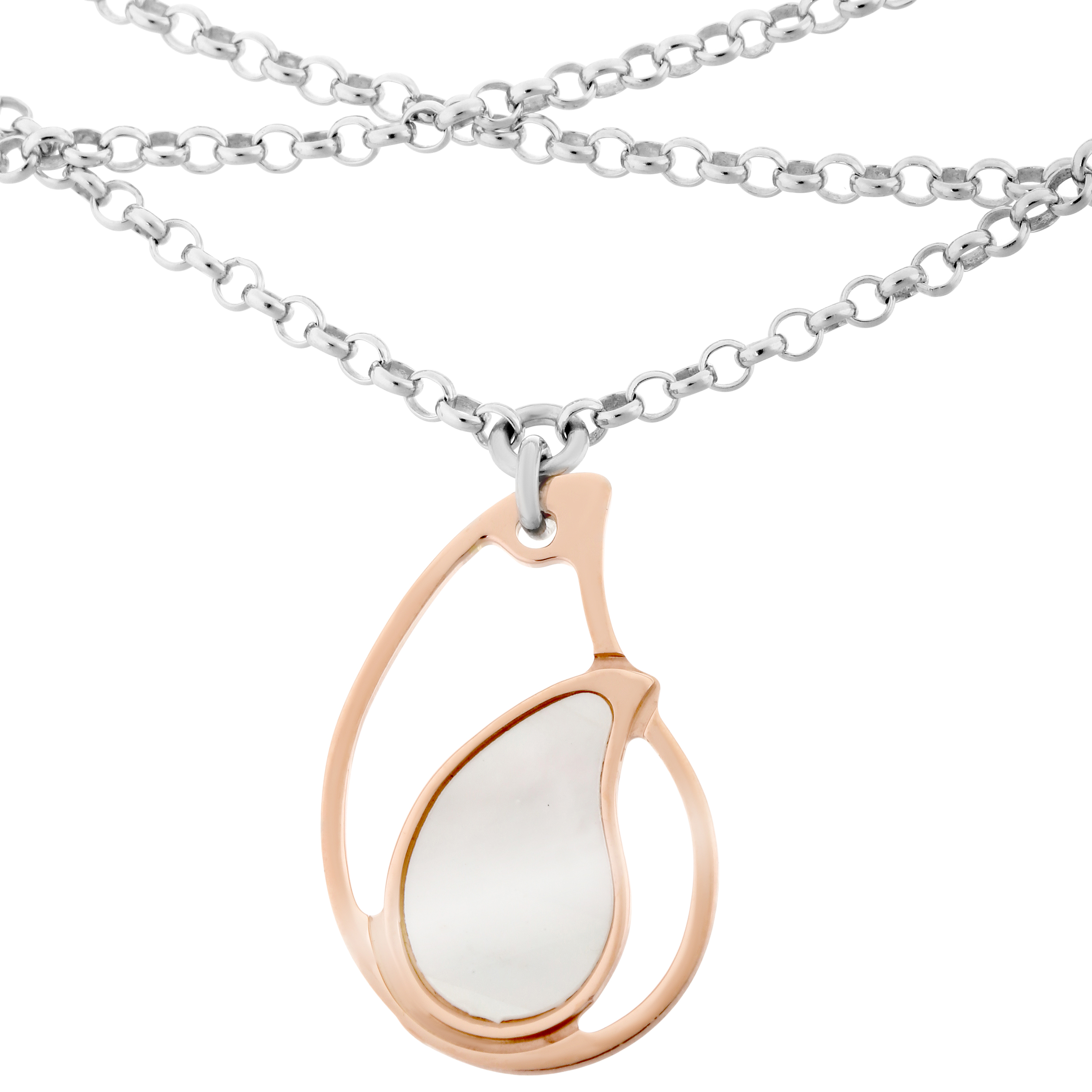 Orphelia 'Lana' WoMens 925 Sterling Silver Bracelet - Silver/Rose ZA-7164 - Silver & Rose Gold - One Size