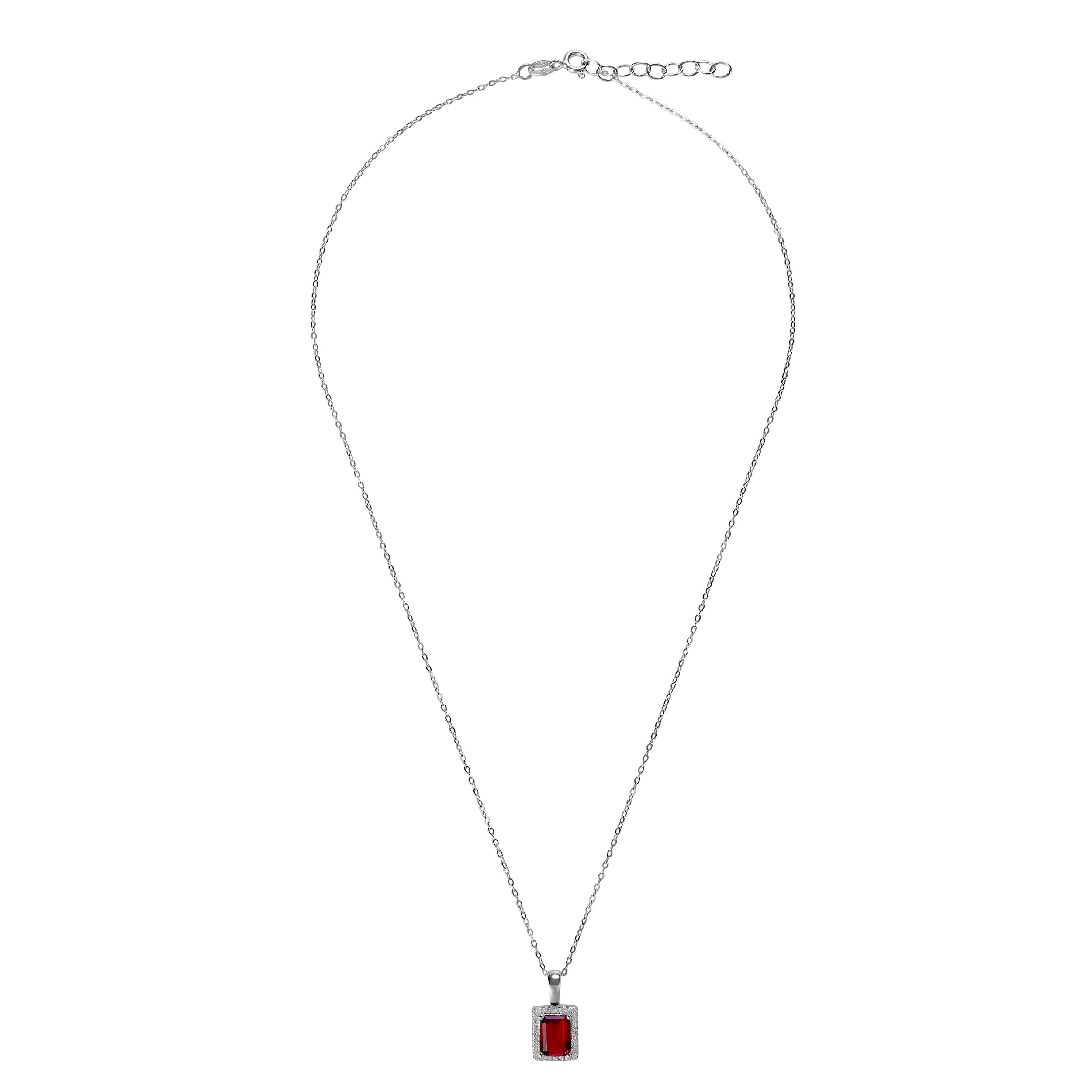 Orphelia 'Enora' WoMens 925 Sterling Silver Chain with Pendant - ZH-7425/RU - One Size