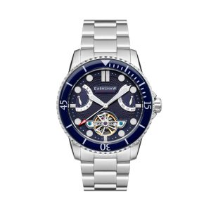 Thomas Earnshaw Admiral Jervis Mens Mechanical Automatic Navy Blue Watch ES-8134-22 – Silver – One Size