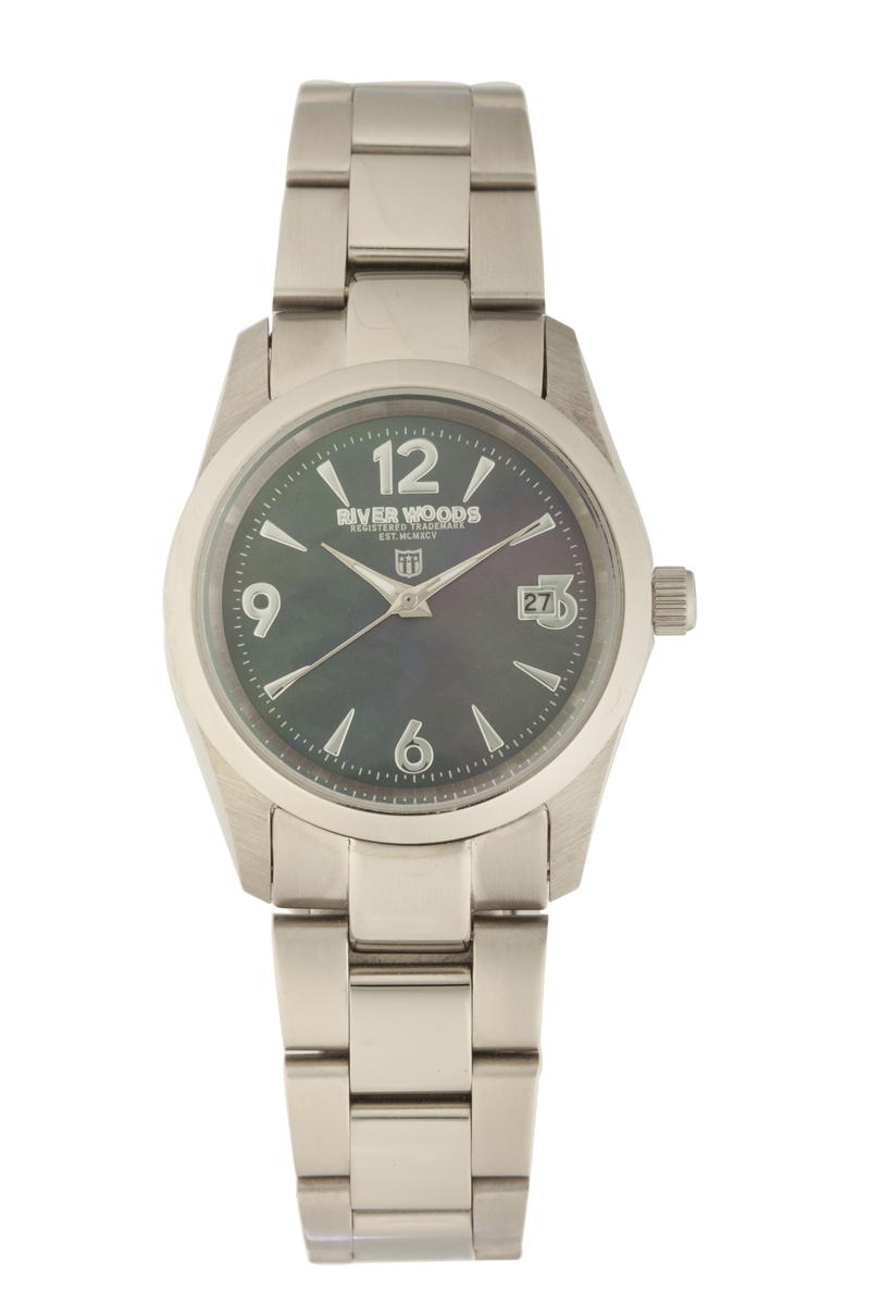 River Woods : Womens Mother Of Pearl Watch - Silver - One Size