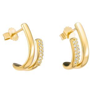 Orphelia ‘Emily’ WoMens 925 Sterling Silver Drop Earrings – Gold ZO-7581/G – One Size