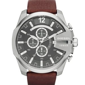 Diesel Mega Chief Mens Brown Watch DZ4290 Leather – One Size