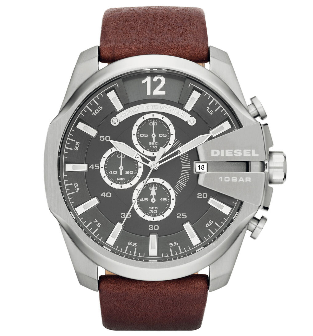 Diesel Mega Chief Mens Brown Watch DZ4290 Leather - One Size