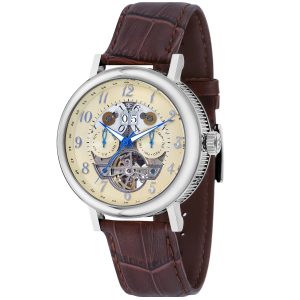 Thomas Earnshaw Beaufort Mens Automatic Champagne Watch ES-8083-02 – Silver & Brown – One Size