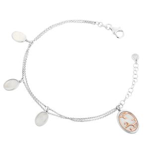 Orphelia ‘Jarina’ WoMens 925 Sterling Silver Bracelet – Silver/Rose ZA-7165 – Silver & Rose Gold – One Size