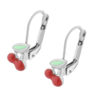Orphelia Childrens Unisex ‘Apple’ Child’s 925 Sterling Silver Drop Earrings – ZO-7149/2 – One Size