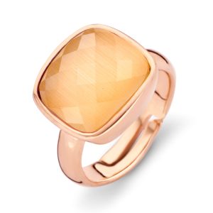 Orphelia WoMens 925 Sterling Silver Ring – Rose ZR-7198/OR – Size K