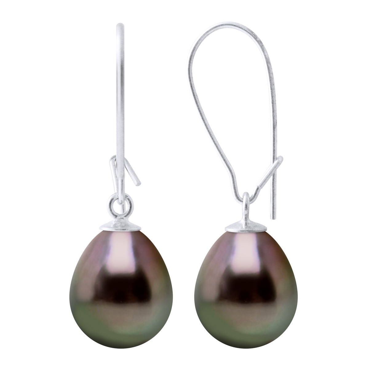 Ateliers Saint Germain Womens Earrings Real Cultured Tahiti Pearls Pear 9-10 mm - White White Gold - One Size