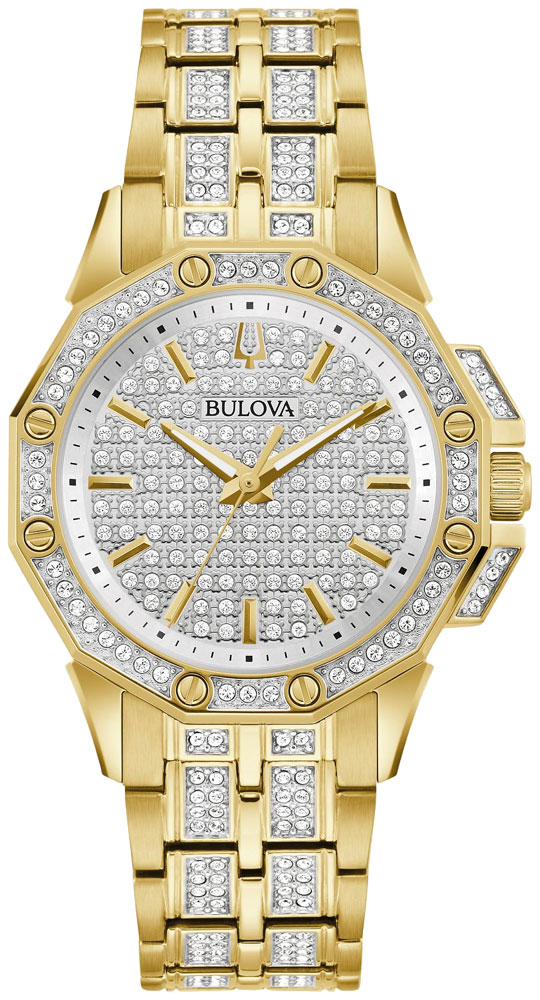 Bulova Octava WoMens Gold Watch 98L302 Stainless Steel (archived) - One Size