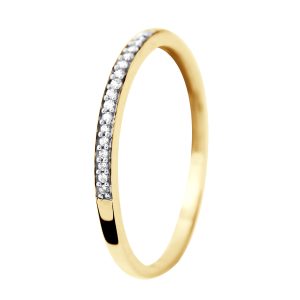 Diadema Womens – Ring – Prestige Jewelery – Diamonds – Yellow Gold – White – Size L 1/2