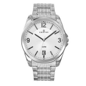 Certus : Mens Silver Watch Stainless Steel – One Size
