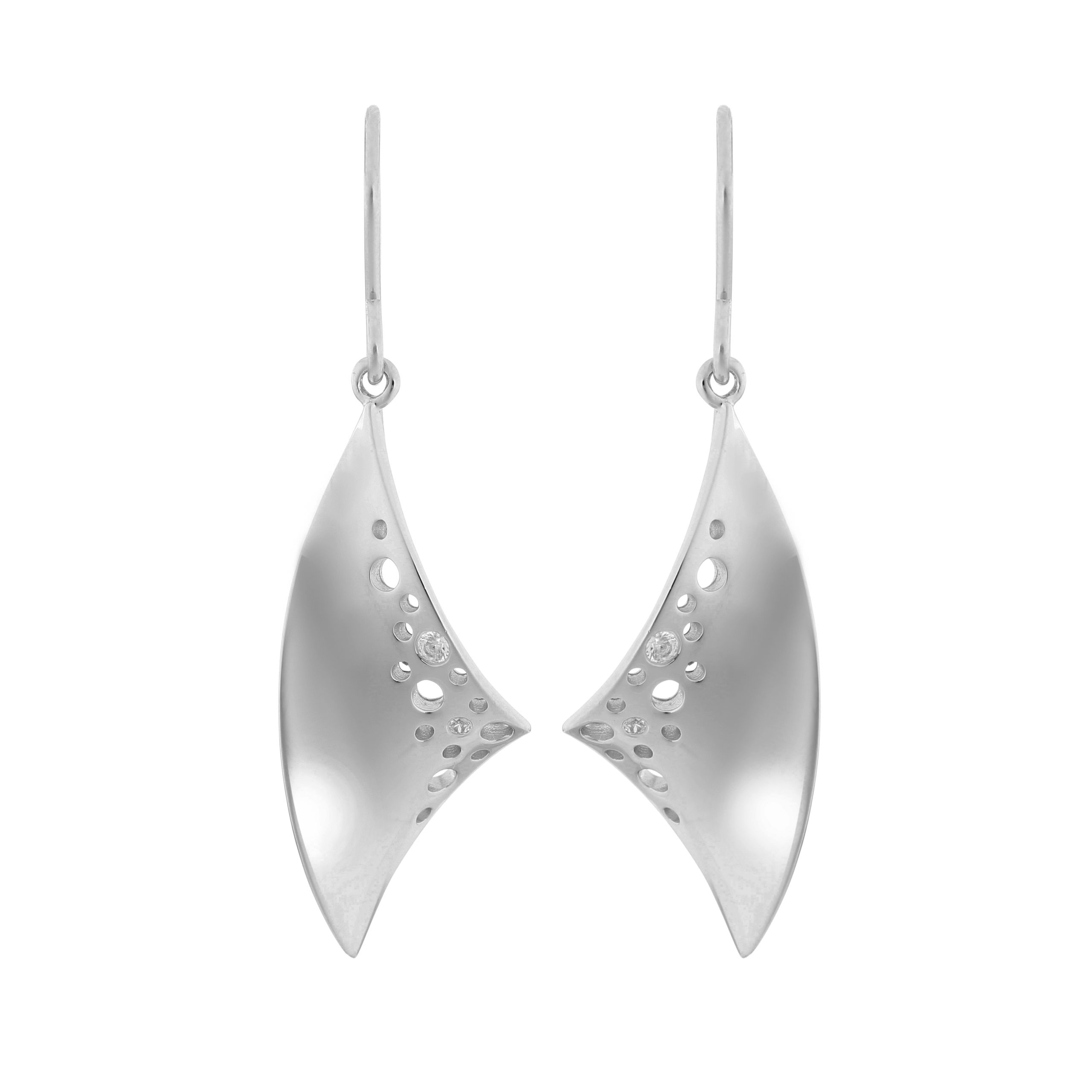 Orphelia 'Ella' WoMens 925 Sterling Silver Drop Earrings - zo-7369 - One Size