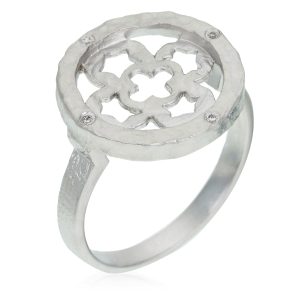 Orphelia Womens Ladies Embellished 925 Sterling Ring – Silver, Size: N – Size N