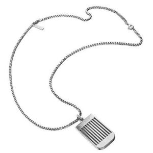 Police : “GUARD” Pendant – Silver Leather – One Size